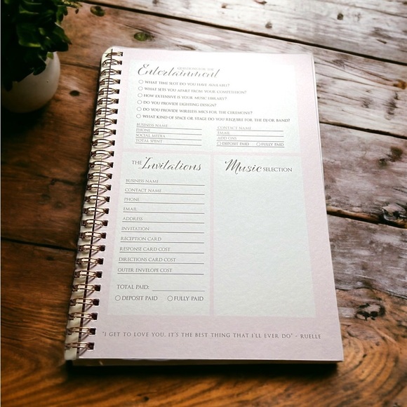 NWT Planning Our Happily Ever After Bride Wedding Planning Notebook / Planner - Picture 2 of 4